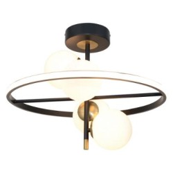 Κρεμαστό φωτιστικό LED 20W 3000K και 4XG9 σε μαύρο και χρυσαφί χρώμα D:50cm (6063) - INLIGHT