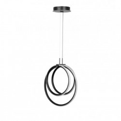 Κρεμαστό φωτιστικό LED 40W 3CCT απο μάυρο αλουμίνιο & Ακρυλικό (6080-Black) - INLIGHT