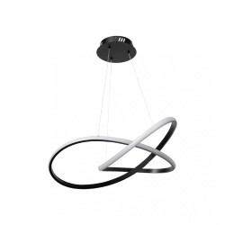 Κρεμαστό φωτιστικό LED 45W 3CCT απο μάυρο αλουμίνιο και ακρυλικό 60cm (6081- Black) - INLIGHT