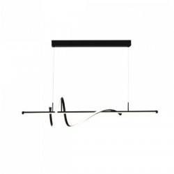 Κρεμαστό φωτιστικό LED 40W 3CCT απο μάυρο αλουμίνιο & Ακρυλικό (6083-Black) - INLIGHT