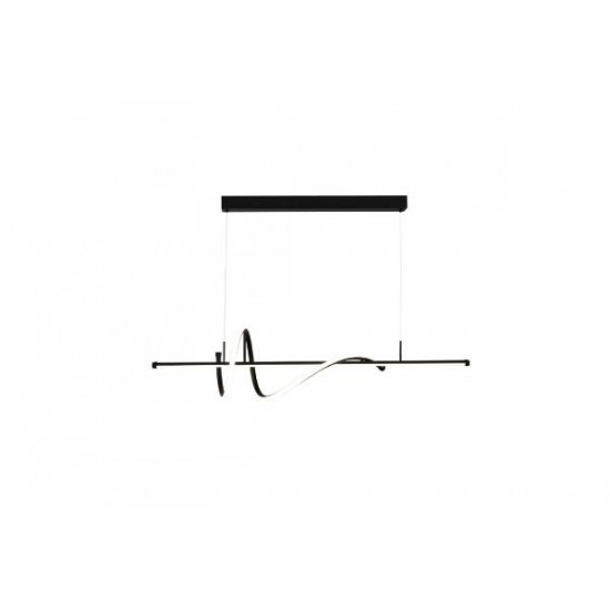 Κρεμαστό φωτιστικό LED 40W 3CCT απο μάυρο αλουμίνιο & Ακρυλικό (6083-Black) - INLIGHT