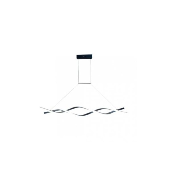 Κρεμαστό φωτιστικό LED 40W 3CCT απο μάυρο αλουμίνιο & Ακρυλικό (6085-Black) - INLIGHT