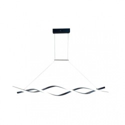 Κρεμαστό φωτιστικό LED 40W 3CCT απο μάυρο αλουμίνιο & Ακρυλικό (6085-Black) - INLIGHT