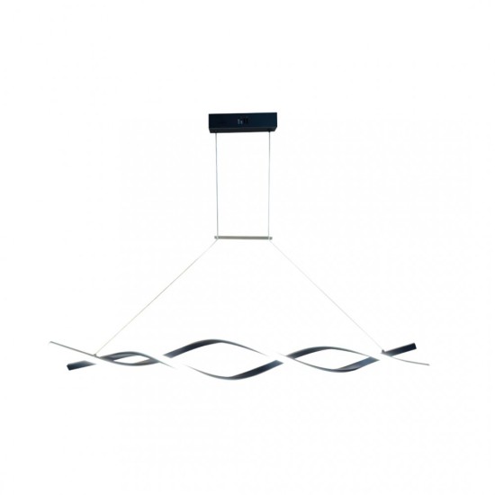 Κρεμαστό φωτιστικό LED 40W 3CCT απο μάυρο αλουμίνιο & Ακρυλικό (6085-Black) - INLIGHT