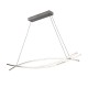 Κρεμαστό φωτιστικό LED 50W 3CCT απο χρώμιο μέταλλο και ακρυλικό 120cm  (6093- Chrome) - INLIGHT