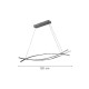 Κρεμαστό φωτιστικό LED 50W 3CCT απο χρώμιο μέταλλο και ακρυλικό 120cm  (6093- Chrome) - INLIGHT