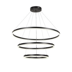 Κρεμαστό φωτιστικό LED 60W 3CCT (by switch on base) D:60cm (6095-A-Black) - INLIGHT