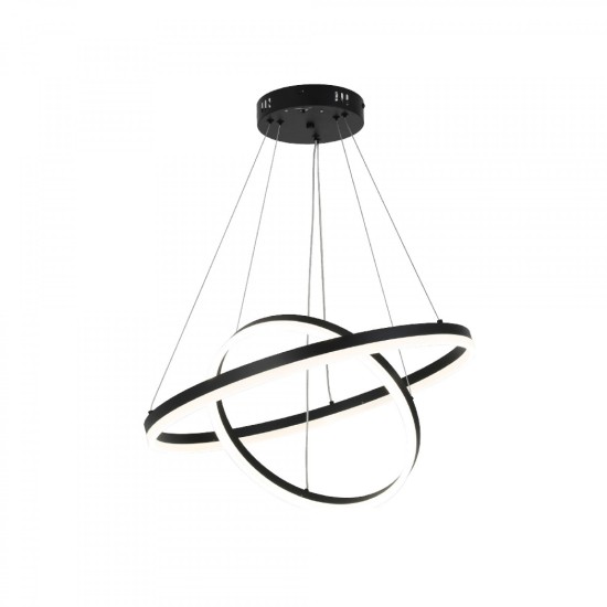 LED pendant light LED 58W 3CCT (by switch on base) D:60cm (6095-B-Black) - INLIGHT