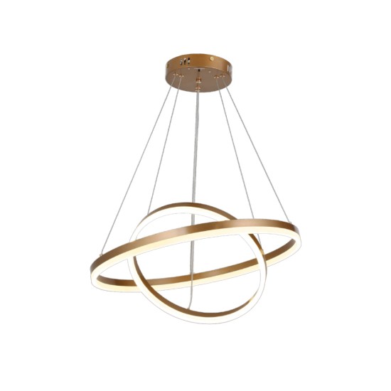 LED pendant light LED 58W 3CCT (by switch on base) D:60cm (6095-B-Black) - INLIGHT