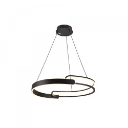 LED pendant light LED 50W 3CCT (by switch on base) D:60cm (6107-Black) - INLIGHT
