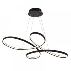 Κρεμαστό φωτιστικό LED 56W 3CCT απο μάυρο αλουμίνιο και ακρυλικό 100cm (6150- Black) - INLIGHT