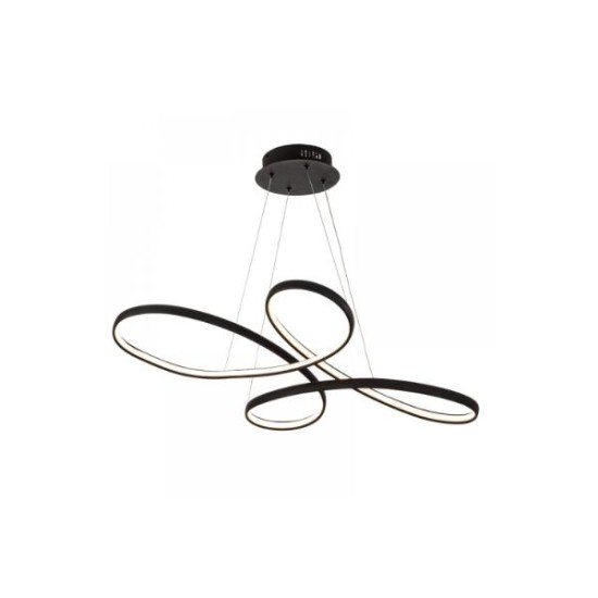 Κρεμαστό φωτιστικό LED 56W 3CCT απο μάυρο αλουμίνιο και ακρυλικό 100cm (6150- Black) - INLIGHT