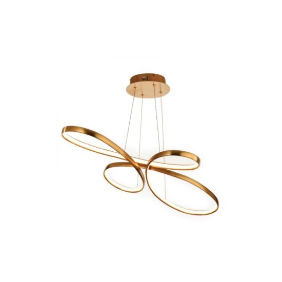 Κρεμαστό φωτιστικό LED 56W 3CCT απο χρώμιο αλουμίνιο και ακρυλικό 100cm (6151- Chrome) - INLIGHT