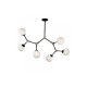Pendant light made in black metal and opal glass 2XE27 D:40cm (6167-2-GL) - INLIGHT