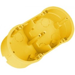 Κουτί διακόπτη γυψοσανίδας διπλό Φ65x2mm Κίτρινο - DABLER