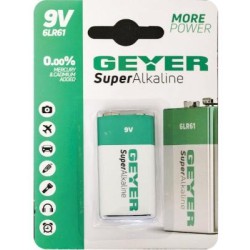 Μπαταρία αλκαλική 9V 6LR61 Super Alkaline - GEYER