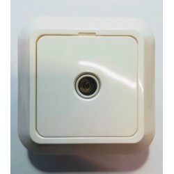 Πρίζα TV απλή  λευκό - Siros 575 - aliberti