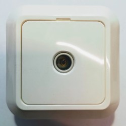 Πρίζα TV απλή  λευκό - Siros 575 - aliberti