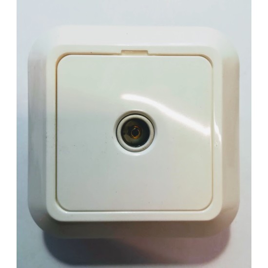 Πρίζα TV Διέλευσης  λευκό - Siros 575 - aliberti