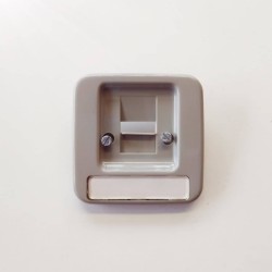 Πλακίδιο πρίζας RJ11/RJ45 - 1 θέσης γκρί για μηχ/σμο Reflex - Busch-Jaeger