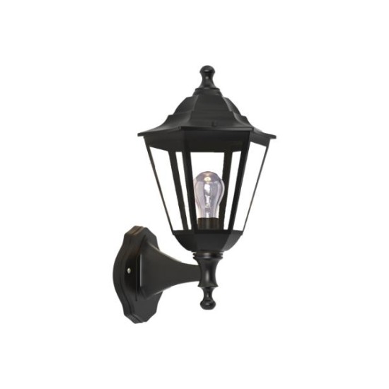 Επιτοίχιο φωτιστικό φανάρι Up / Down 1xE27 Μάυρο - Redfish - Inlight