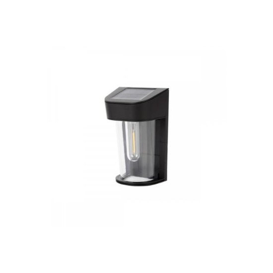 Outdoor Wall Lamp Black solar energy IP65 / 3W 3000K Black Eagle (80206411S) - Inlight
