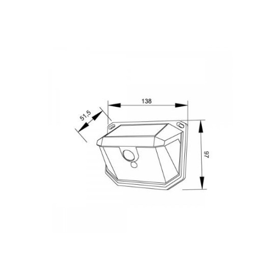 Outdoor Wall Lamp Black solar energy IP65 / 12W 3000K Black Montbel (80206511S) - Inlight