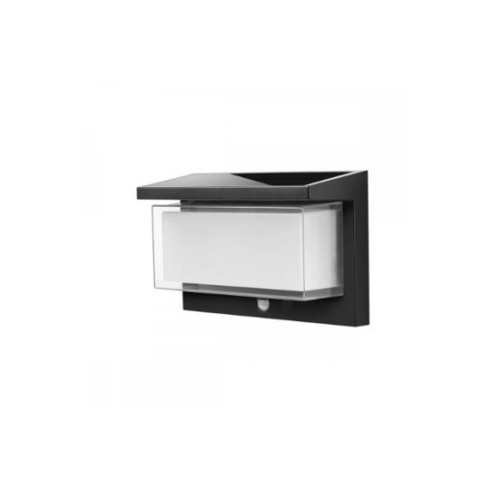 Outdoor Wall Lamp Black solar energy IP65 / 8W 3000K Black Juniper (80206711S) - Inlight