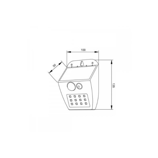 Φωτιστικό επίτοιχο ηλιακής ενέργειας με ανιχνευτή κίνησης & ημέρας νύχτας  εξωτερικού χώρου IP65 / 2W 3000K σε μαύρη απόχρωση Meribel (80207011S) - Inlight