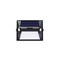 Outdoor Wall Lamp Black solar energy IP65 / 10W 3000K & RGB Black Teal (80207111S) - Inlight