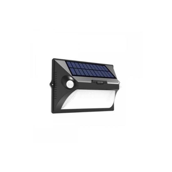 Outdoor Wall Lamp Black solar energy IP65 / 10W 3000K & RGB Black Teal (80207111S) - Inlight