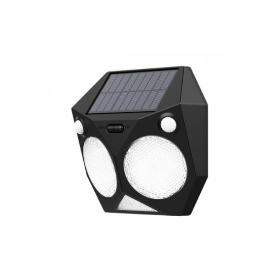 Outdoor Wall Lamp Black solar energy IP65 / 6W 3000K Black Tortoise (80207211S) - Inlight