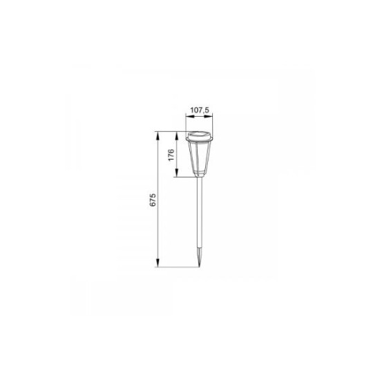 Φωτιστικό εδάφους κήπου ηλιακής ενέργειας εξωτερικού χώρου IP65 / 1W 3000k σε μαύρη απόχρωση Lobelia (80600411S) - Inlight