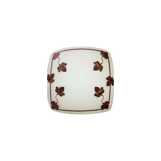 Φωτιστικό απλίκα επίτοιχη τετράγωνη λευκή / Οξυντέ μεταλική 1Χ60W - Eglo