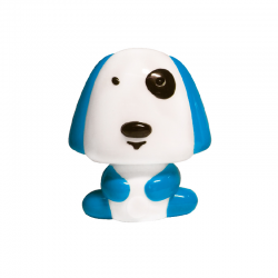 Bambini Night light dog LED 0.4W 230V IP20  6000K Switch ON/OFF  Plastic / Blue + White 90X80 - acadecor 