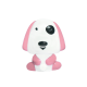 Bambini Night light dog LED 0.4W 230V IP20  6000K Switch ON/OFF  Plastic / Pink + White 90X80 - acadecor 