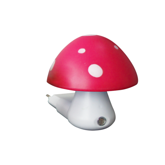 Bambini Night light Mushroom LED 0.4W 230V IP20 6400K day-night sensor Plastic / Green + White 70X78 - acadecor 