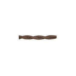 Καλώδιο Κορδόνι Διακοσμητικό Στριφτό 2x0.75mm² 30M Καφέ - adeleq