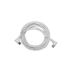 Καλώδιο προέκτασης τηλεόρασης 1μετρο - Αρσενικό σε Θηλυκό φίς γωνία λευκό - adeleq