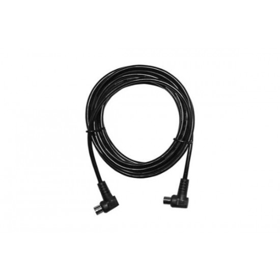 Καλώδιο προέκτασης τηλεόρασης 1μετρο - Αρσενικό σε Θηλυκό φίς γωνία λευκό - adeleq