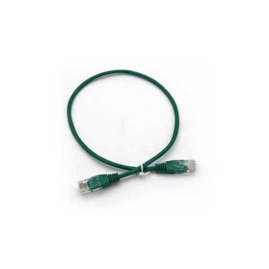 Καλώδιο UTP Cat5e CCA 4x2x7*0.16mm 0.5m ECO Πράσινο - Adeleq