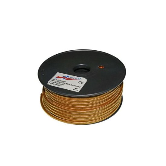 Καλώδιο Κορδόνι Διακοσμητικό 2x0.50mm² 30M Ρόζ Αντικέ - adeleq