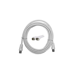 Καλώδιο προέκτασης τηλεόρασης 1.μετρο - Αρσενικό σε Θηλυκό λευκό - adeleq