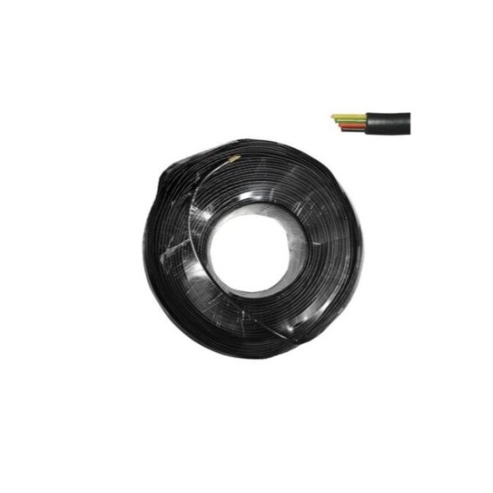 Καλώδιο τηλεφωνικό πλακέ προεκτάσεως πολύκλονο 2 ζευγών λευκό / Μάυρο / Πολύχρωμο / Ασήμι διάφανο - adeleq