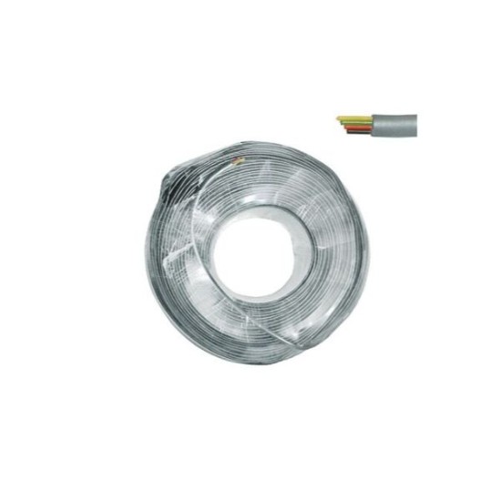 Καλώδιο τηλεφωνικό πλακέ προεκτάσεως πολύκλονο 2 ζευγών λευκό / Μάυρο / Πολύχρωμο / Ασήμι διάφανο - adeleq