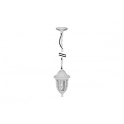 Φανάρι PC Κρεμαστό Στρογγυλό Ντουί Ε27 IP44 Λευκό - adeleq