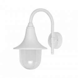 Φανάρι PC Επίτοιχο Στρογγυλό Με βραχίωνα. Ε27 IP44 Λευκό - adeleq