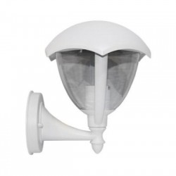 Φανάρι Αλουμινίου Επίτοιχο Προς Πάνω . Ε27 IP44 Λευκό - adeleq