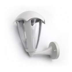 Φανάρι Αλουμινίου Επίτοιχο Προς Πάνω L285mm. Ε27 IP44 Λευκό - adeleq