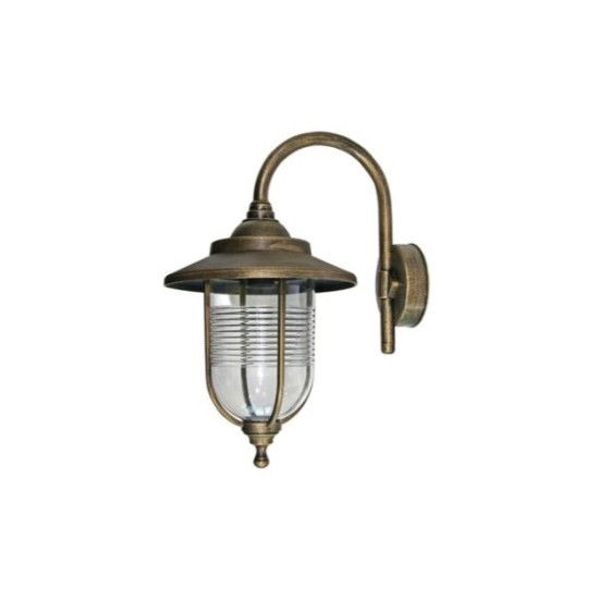 Φανάρι PC Επίτοιχο Στρογγυλό Με βραχίωνα. Ε27 IP44 Λευκό - adeleq